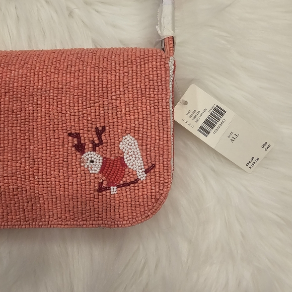 NWT Anthropologie The Fiona Beaded Bag - Sled With Dogs - Picture 5 of 6